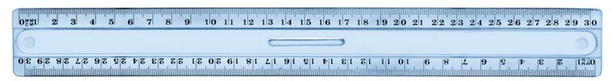 Wonday FTS330062, Bureauliniaal, Kunststof, Lichtblauw, cm, mm, 300 mm