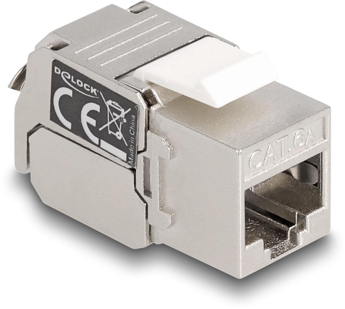 Delock Keystone Module RJ45 jack to LSA Cat.6A with LED