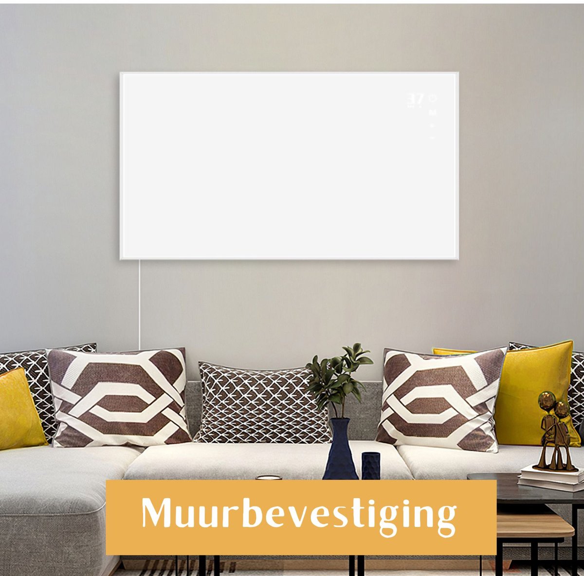 Glitzerlife Infrarood Wandverwarming 600W - Infrarood paneel met Thermostaat & App/WiFi Bediening - Energiezuinige Elektrische Kachel - Staand of Wandmontage met Afstandsbediening – foto 5