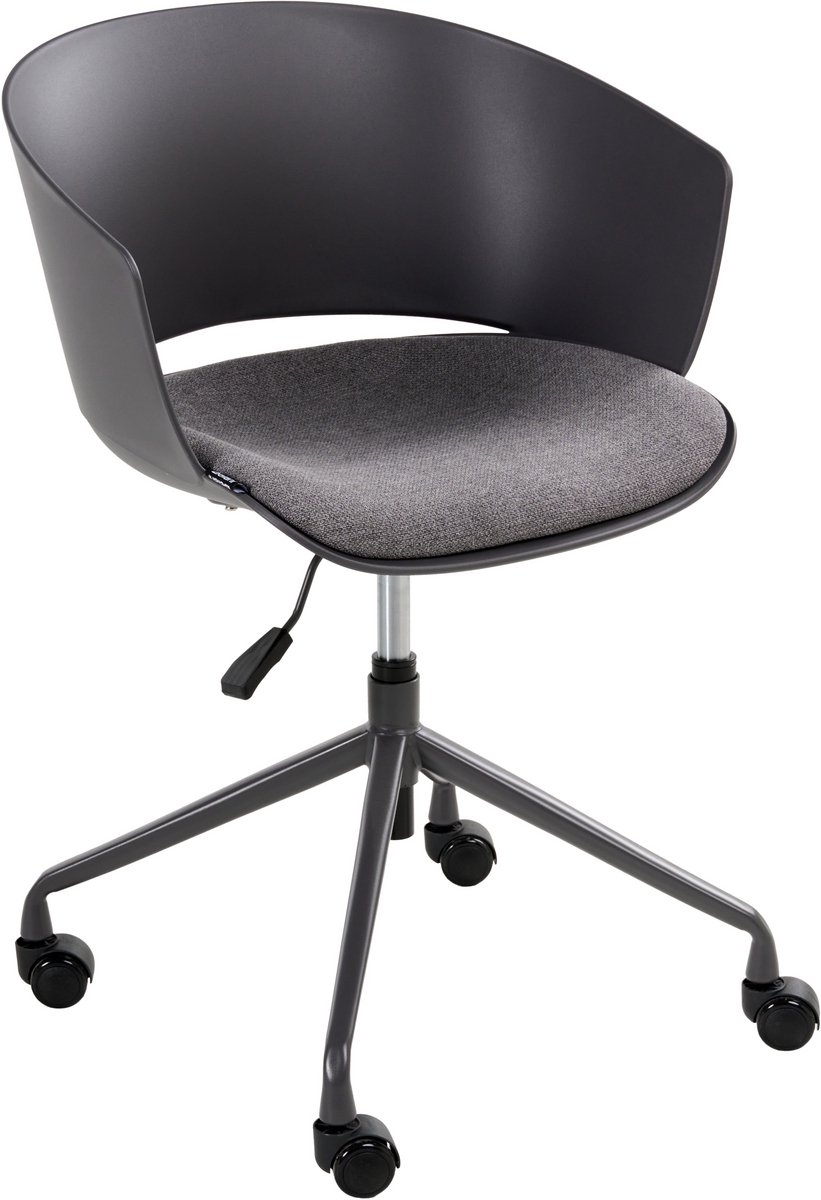 GLEEFUL - Bureaustoel - Grafietgrijs - Polyester