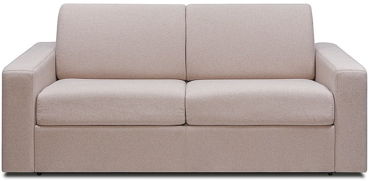 Vente-unique 3-zits-slaapbank van beige stof COGLIO