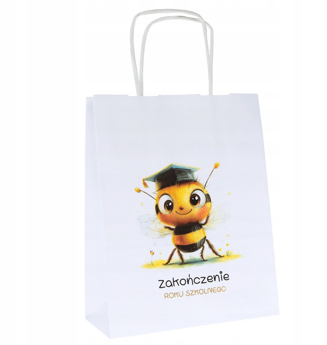 Papieren Cadeautas Pszczółka - Einde Schooljaar - 18x8x22cm
