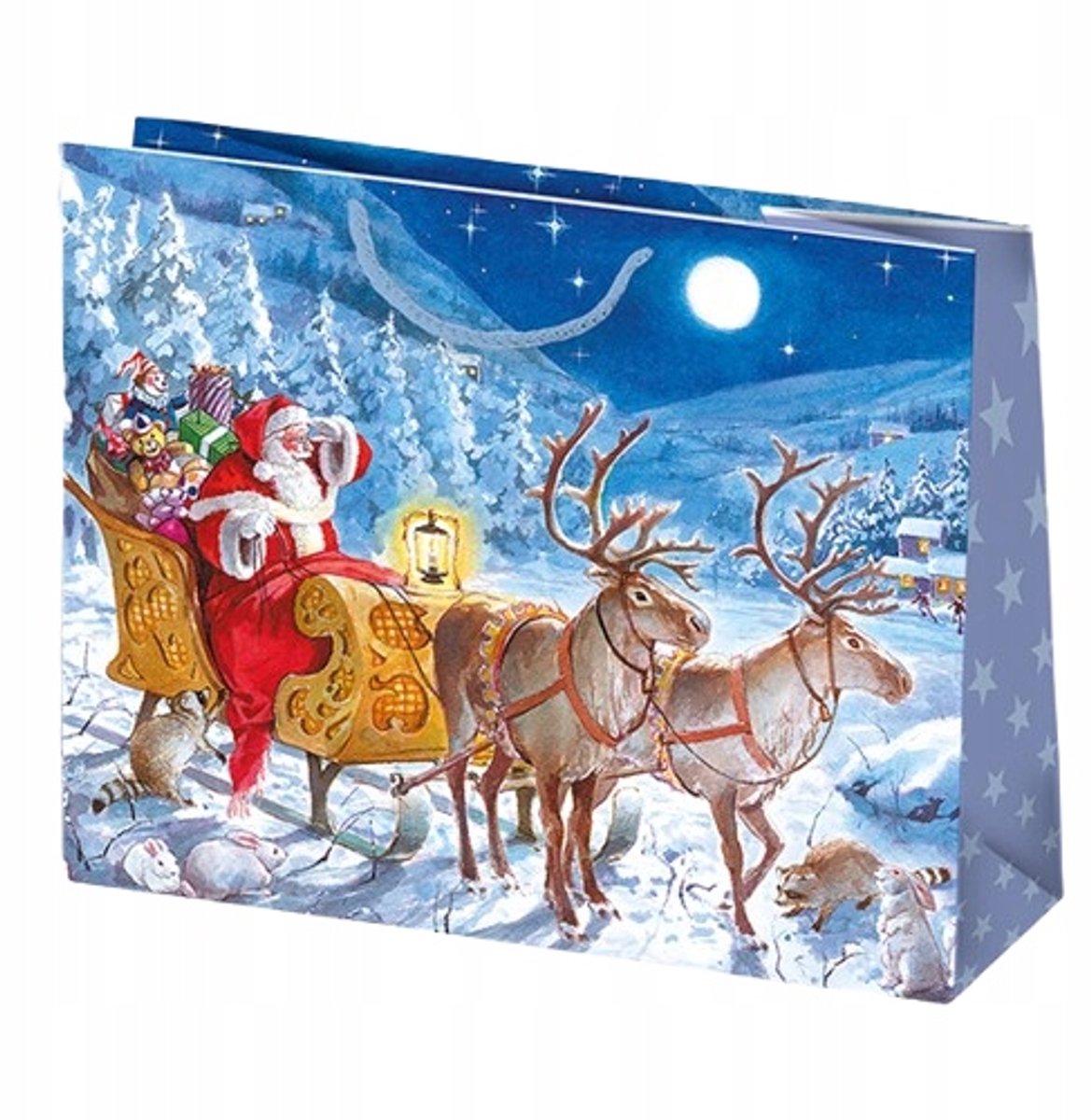 Kerstcadeauzakje Sinterklaas T6 30x23x10cm - Patroon 1