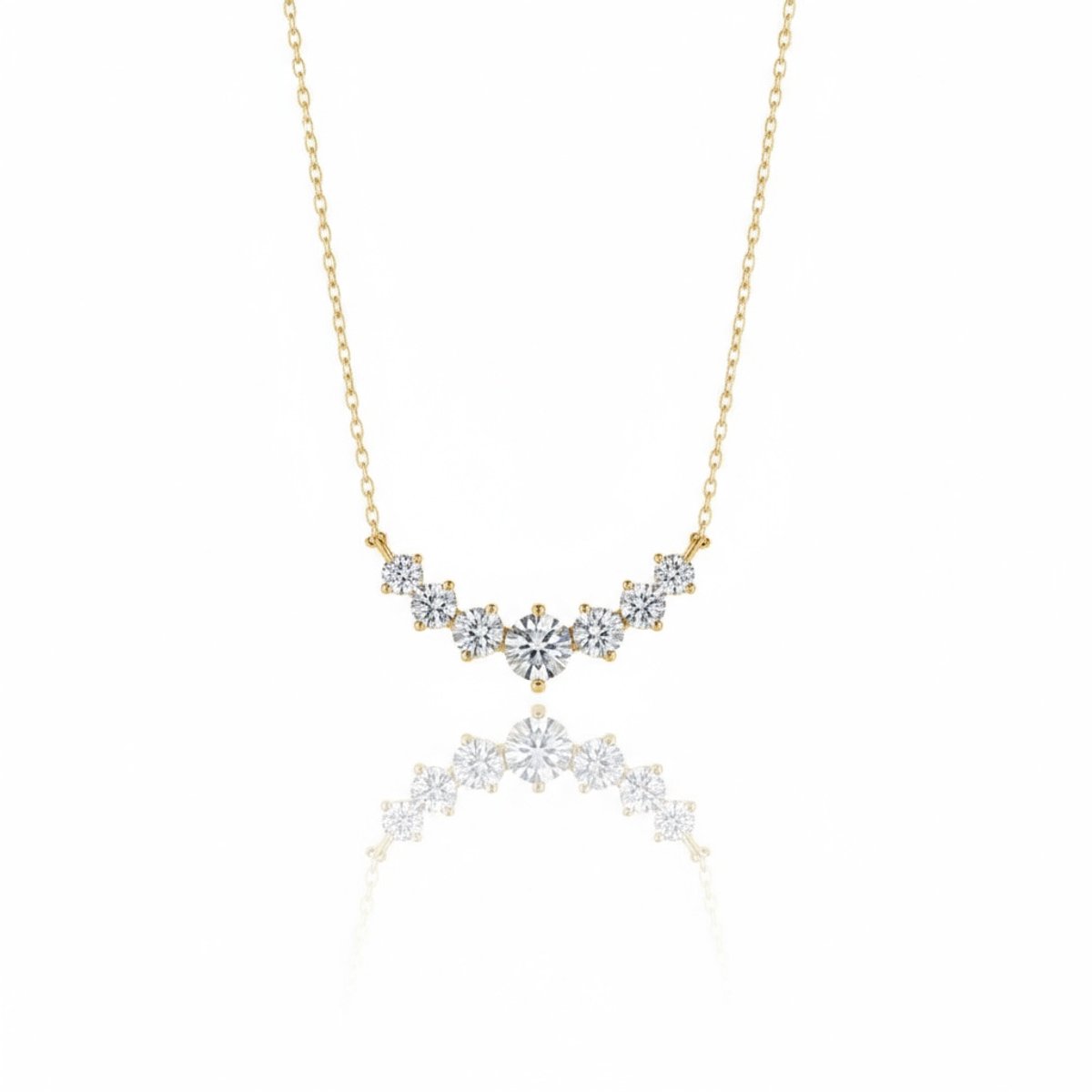 Titanix Ketting Dames – 1.7 Karaat Moissanite met GRA-Certificaat (Diamant Alternatief) - 925 Sterling Zilver, 18k Goudverguld – Luxe Diamant Look