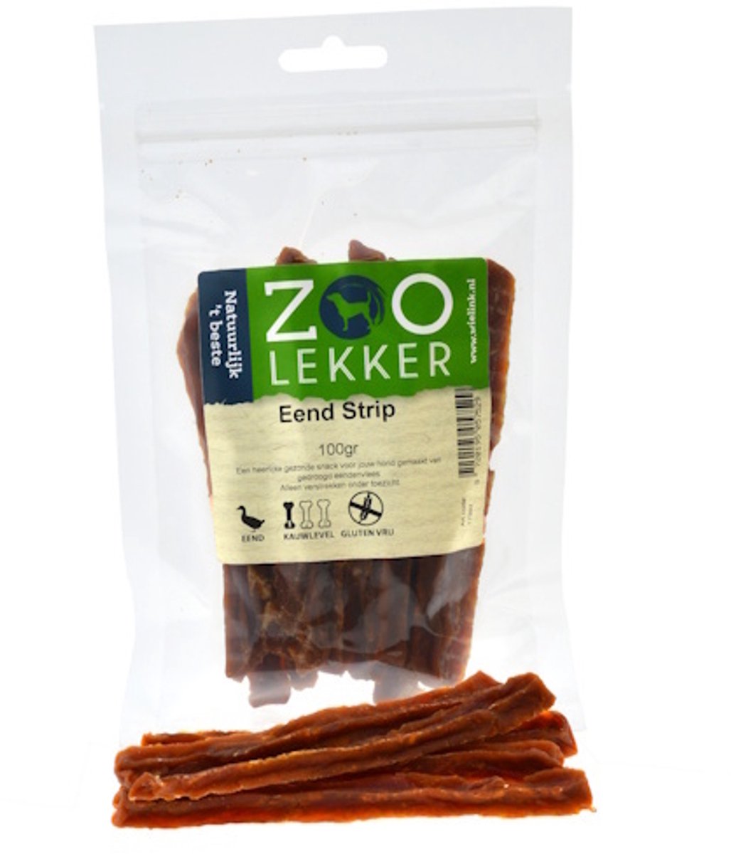 Zoolekker Eend Strip - gezonde hondensnack 100 g