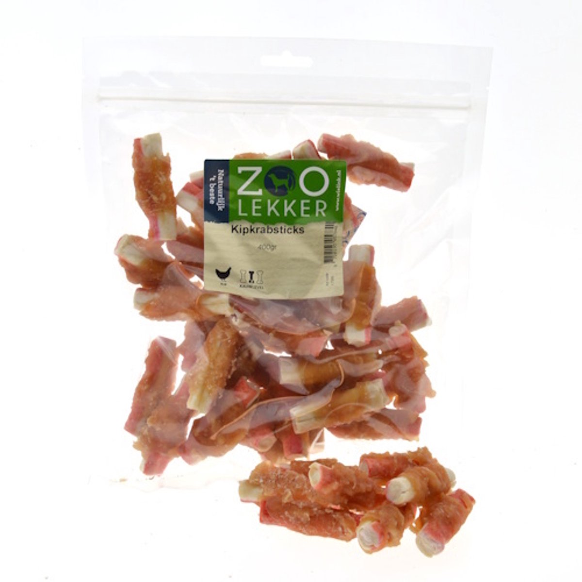 Zoolekker Kipkrabsticks - smakelijke hondensnack in 100 g en 400 g verpakkingen 400 Gram