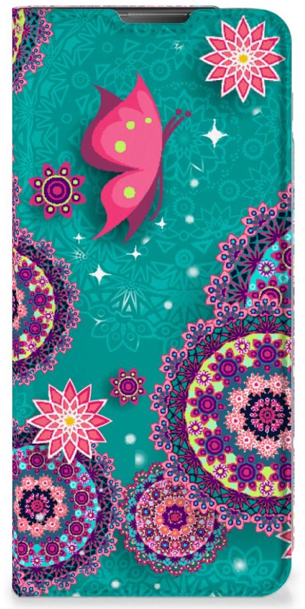 Motorola Moto E20 Bookcase Cirkels en Vlinders
