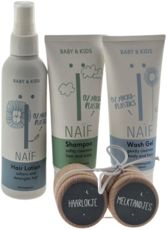 Naif Baby Cadeauset Haarverzorging & Bewaardoosjes - Luxe Verzorgingsset - Wellness Giftbox - Verwen Cadeaupakket voor Baby's van Naïf — afbeelding 2