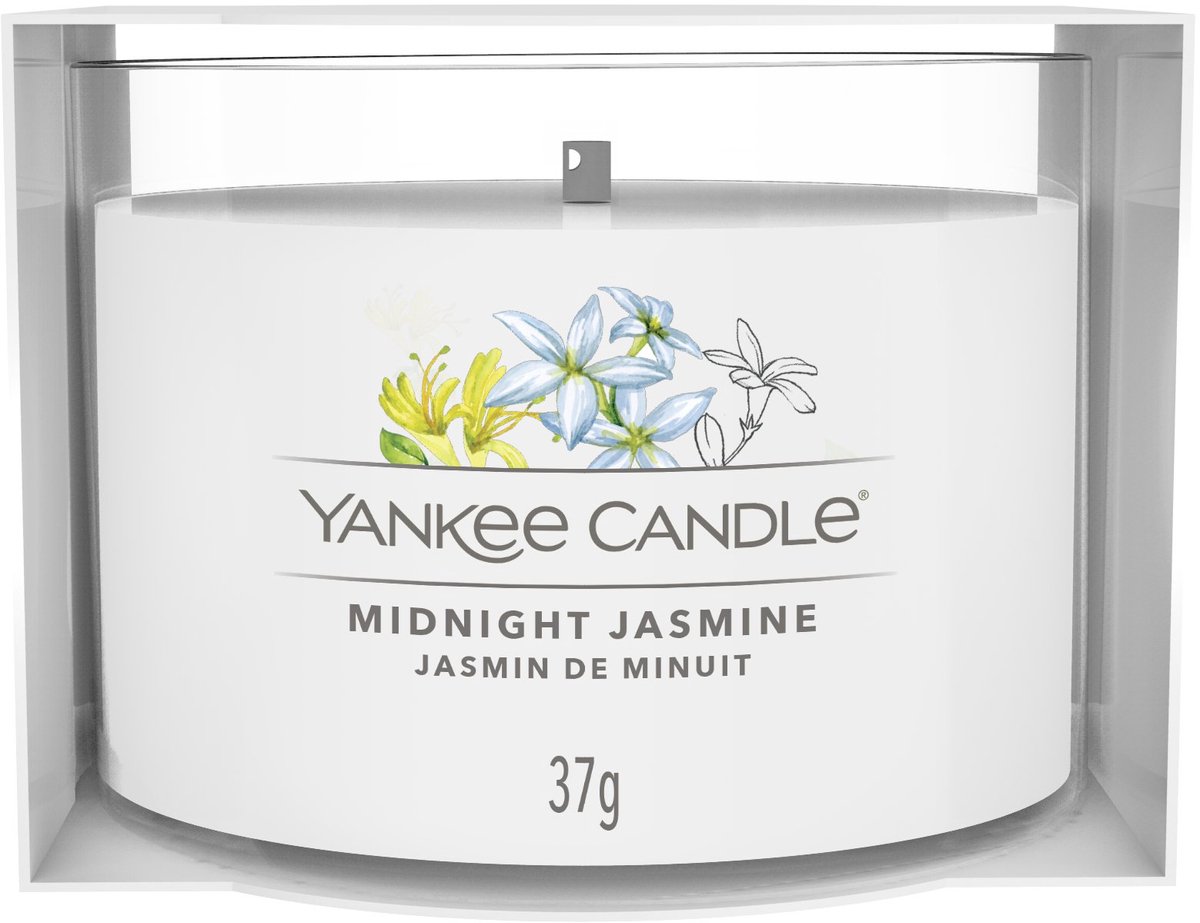 Yankee Candle Midnight Jasmine Votive Candle In Glass 37 G