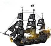 Reobrix 66036 Black Pearl XL Ship of the Pirates mega bouwset | Caribbean Adventure Modelbouw | Educatief Creator STEM piratenschip speelgoed bouwpakketten voor kinderen & volwassenen | DIY piraten boot geschikt voor Lego | Bouwdoos 4304 bloks