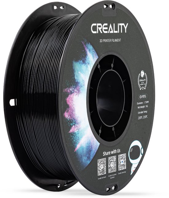 Creality Cr-petg 3D Filament Zwart 1.75mm 1kg