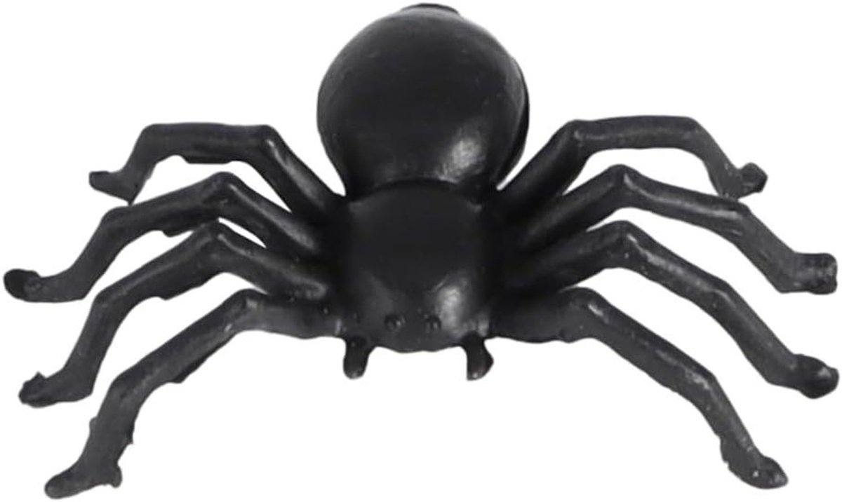 EGoods - Zwarte Plastic Spinnen - Halloween Decoratie - Feestartikelen voor Binnen en Buiten - Prank Prop - Set van 50 stuks
