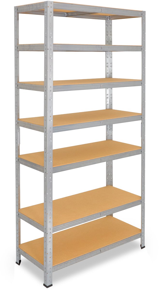 Shelfplaza HOME metalen stellingkast - 200x90x40 cm - verzinkt - 7 planken
