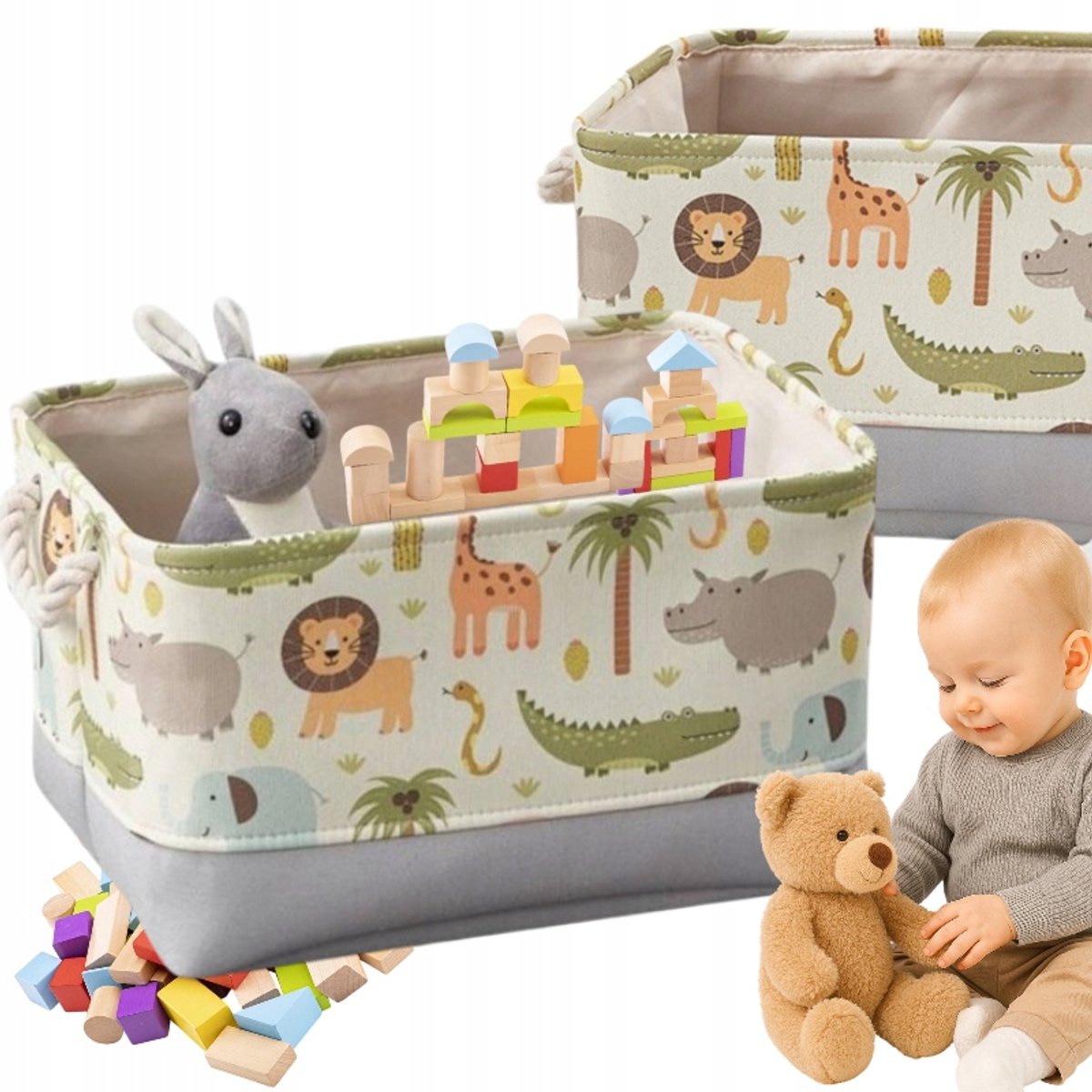 Ruime Opbergmand Kinderkamer | Organisator Speelgoed & Kleding