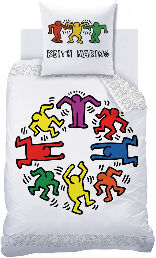 Keith Haring Dekbedovertrek Party - 140 x 200 + 63 x 63 cm - Katoen