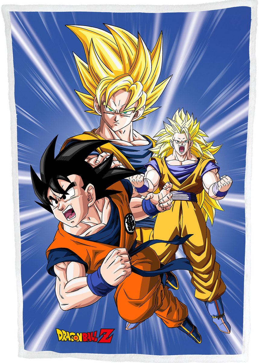 Dragon Ball Sherpa Fleecedeken, Super Saiyan - 100 x 150 cm - Polyester