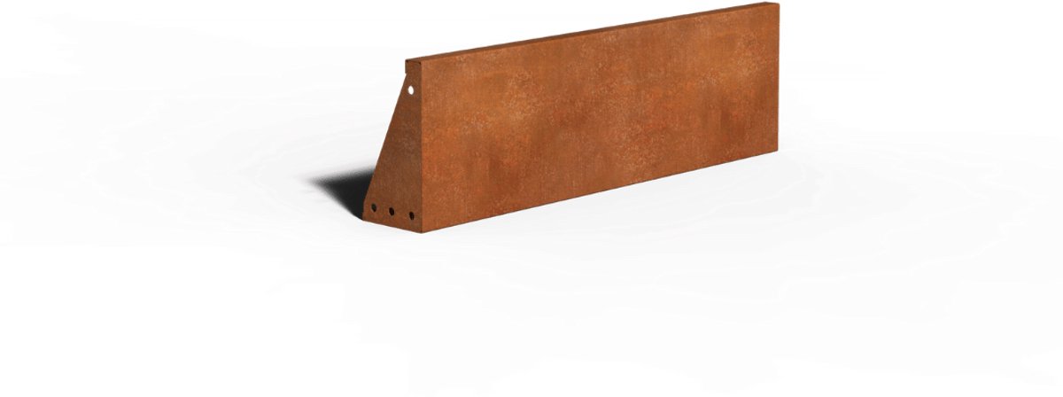 Cortenstaal Keerwand Recht | 100 x 15 x 30