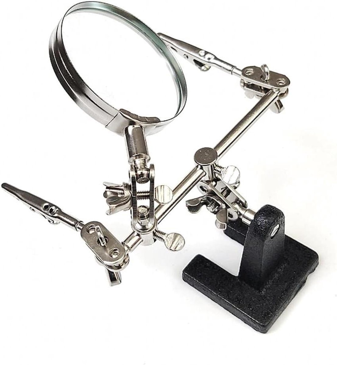 EGoods - Derde hand met vergrootglas en krokodillenklem voor solderen en reparatie van sieraden en handwerk hobby