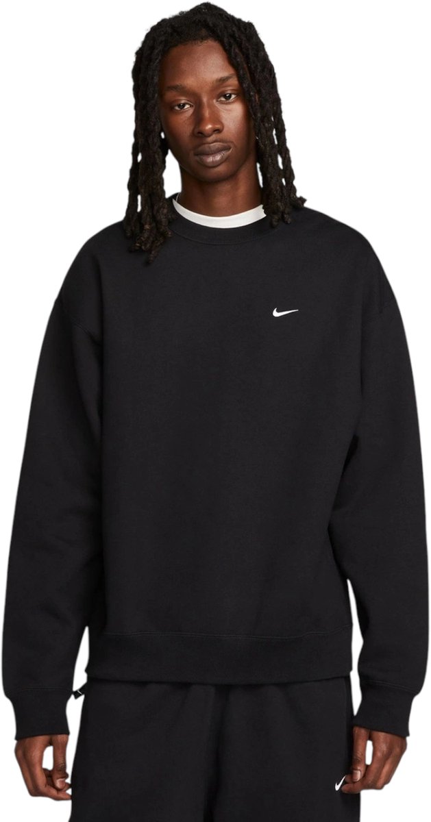 Nike Solo Swoosh Fleece Crew Mannen Sweatshirt Zwart