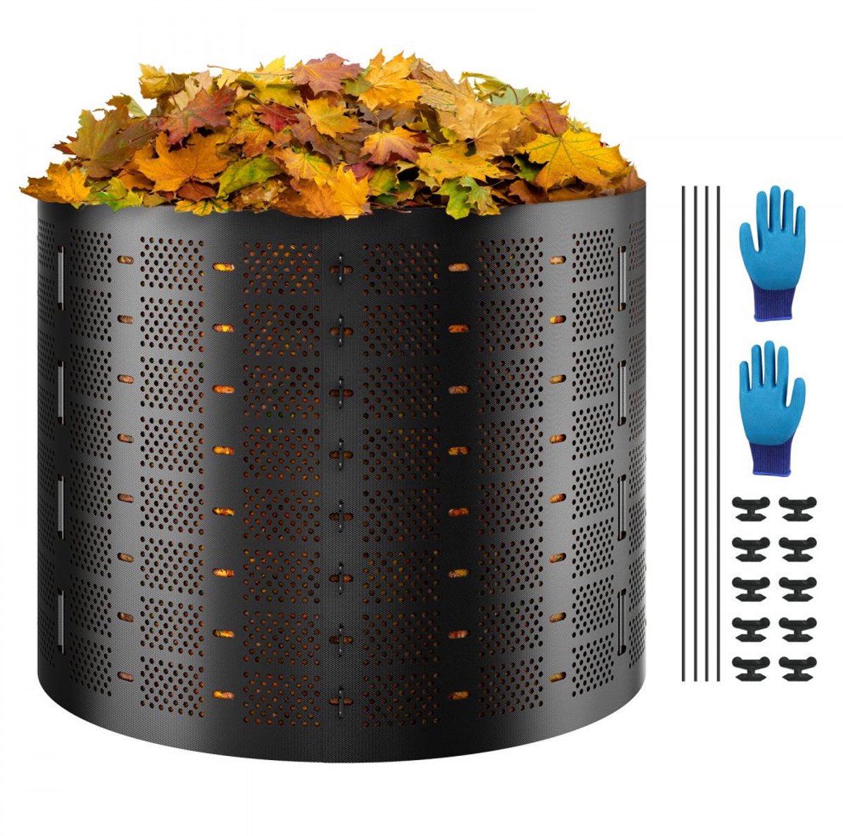Compostbak - Thermocomposter 1000 Liter - Tuincomposter - HDPE Kunststof - Snel Composteren - Afmeting 90x100 cm - Hittebestendig