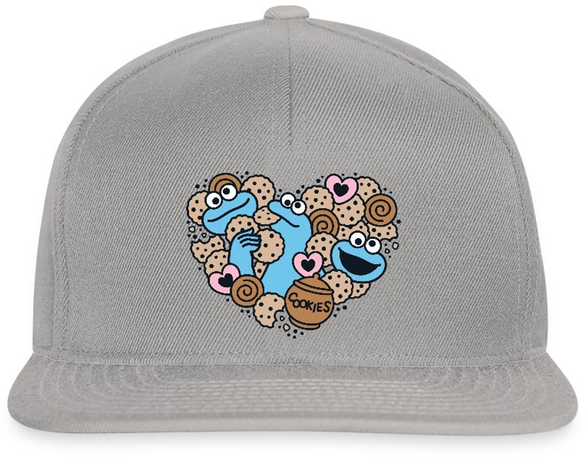 Sesamstraat Hart Met Koekiemonster Snapback cap