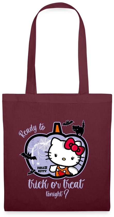Hello Kitty Op Een Skateboard Met Girls Rules Tas Van Stof Schoudertas