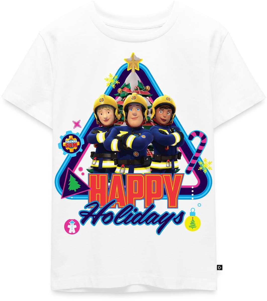 Brandweerman Sam™ Fijne Feestdagen Van Het Team Premium T Shirt Kinderen