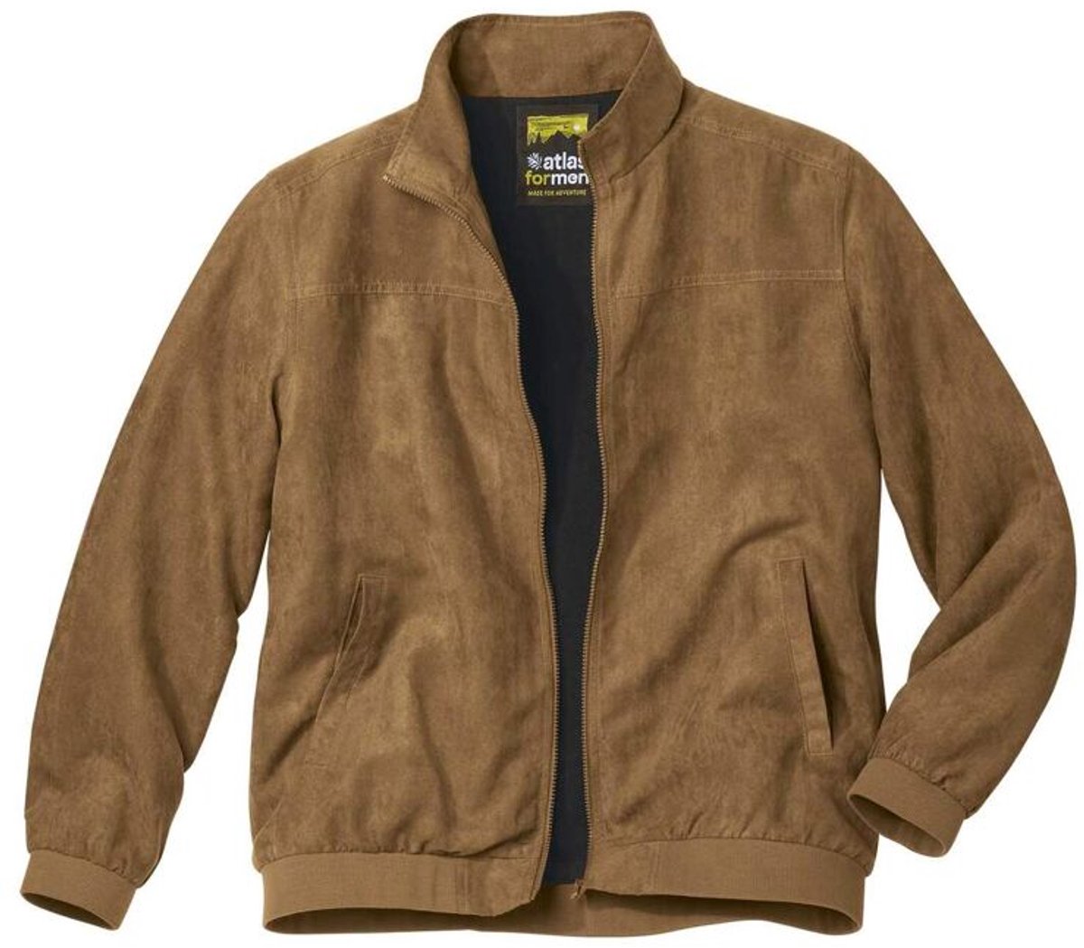ATLAS FOR MEN - Suèdine jack met fleecevoering - Heren - Verkrijgbaar in grote maten - 5XL