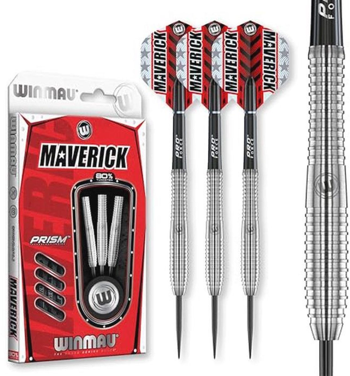Professionele Tungsten dartset met flights en stelen - 21-25 gram