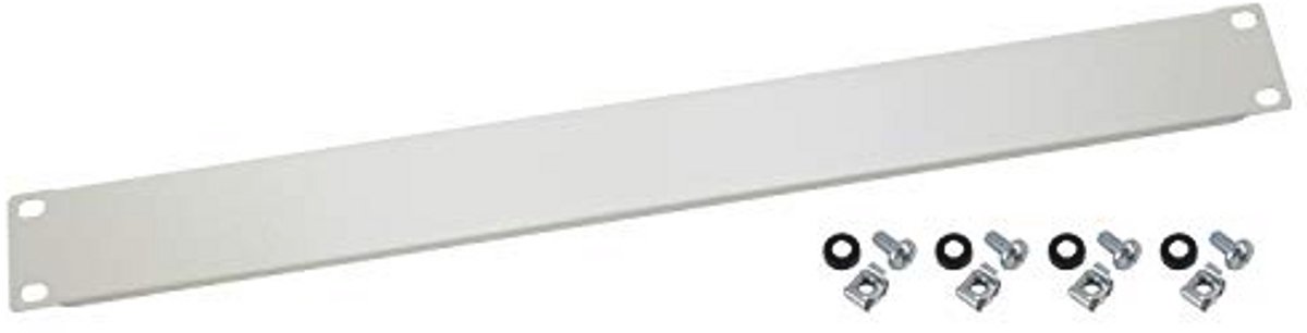 Blinde afdekking voor serverkast 19 inch 1U lichtgrijs