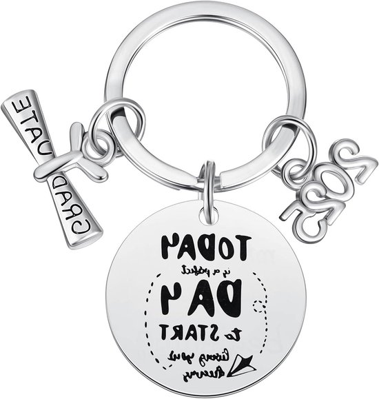 Nordivar - Sleutelhanger Afstuderen 2024 Grappig Inspirerend Geschenk - Student Souvenir - Voor Hem & Haar - College Souvenir - Klasse van 2024