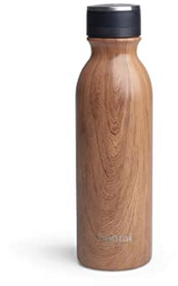 Thermosfles van Hout 600 ml - Functionaliteit en Stijl voor Elke Drank