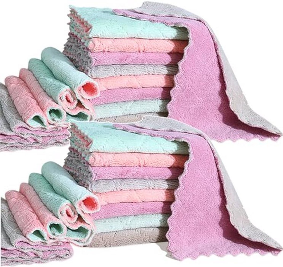 24 Pack Super Absorberende Microvezel Keukenhanddoeken
