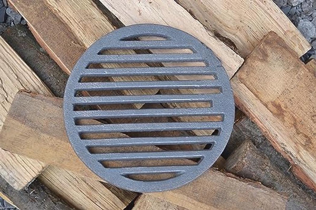 Rond Gietijzeren Ovenrooster Ø23 cm - Geschikt voor Open Haard en Tafel