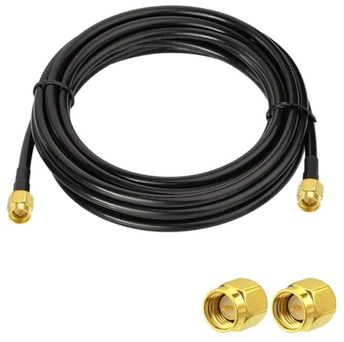 SMA Antenne Verlengkabel 5M - SMA Mannelijk naar SMA Mannelijk Pigtail Kabel voor WiFi, GSM, Bluetooth en WLAN Netwerken