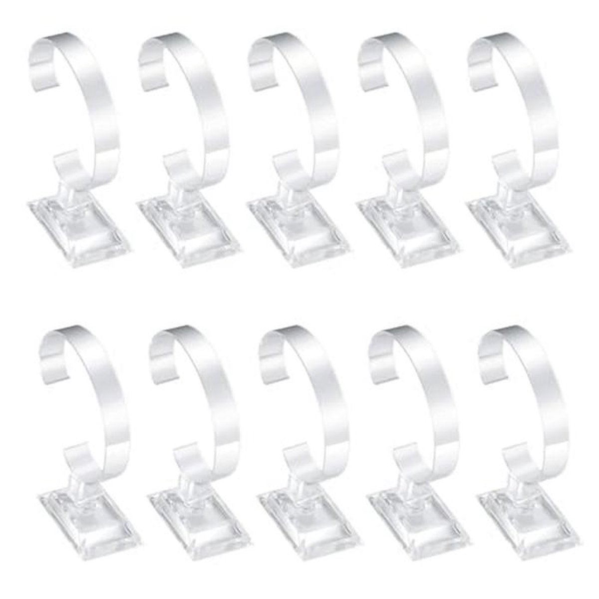 Transparante Horlogestandaarden - Set van 10 Stuks, Acryl, Geschikt voor Horloges en Armbanden, Sieradenpresentatie