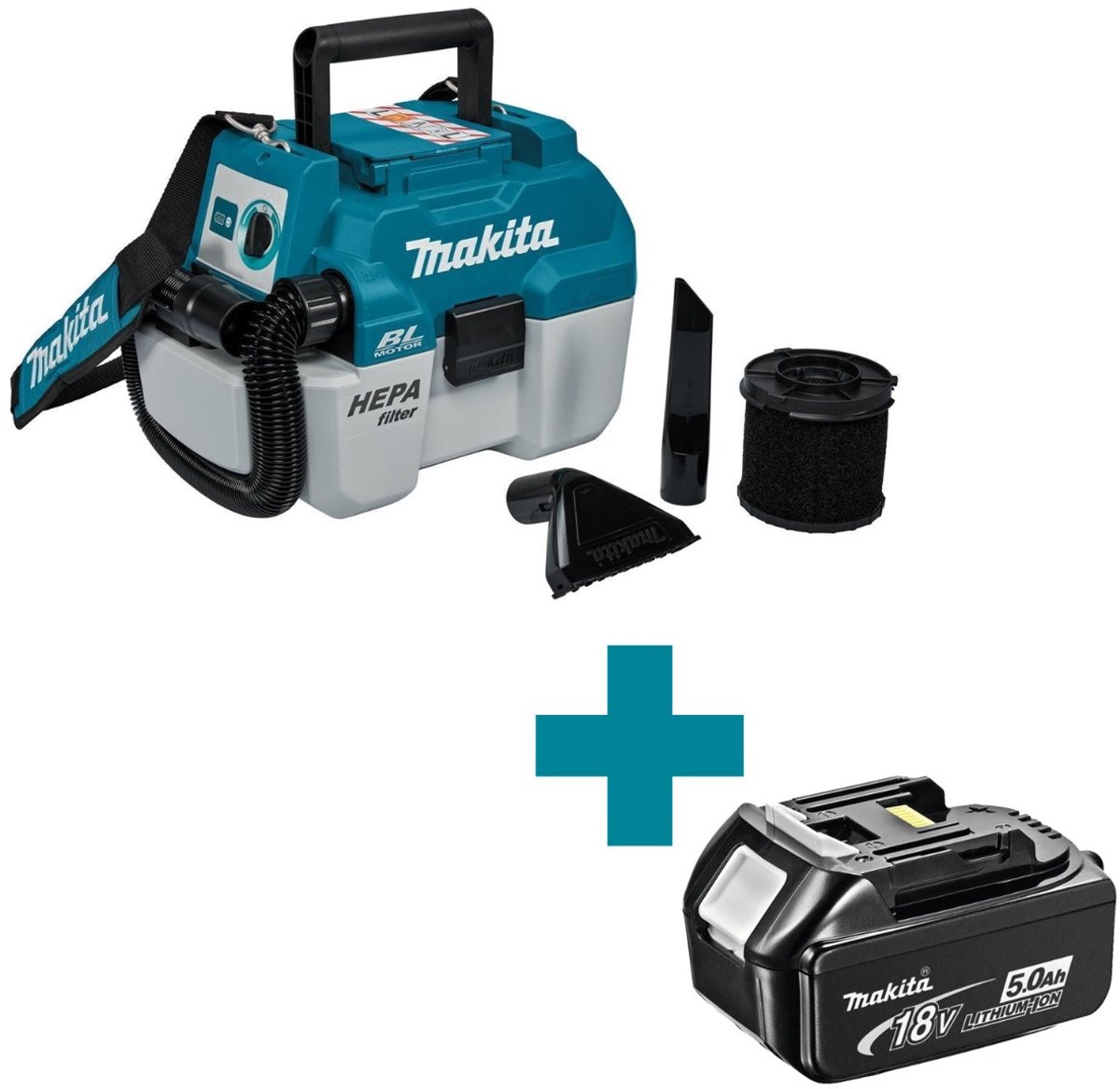 Makita DVC750LZX3 18 V Stofzuiger Body