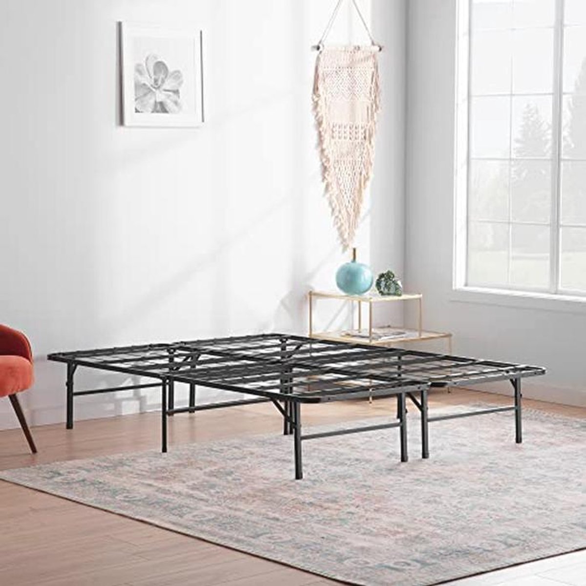 Dubbel Metalen Bedframe met Onderbed Opslag – 33 cm Vrije Ruimte – Klapbed en Eenvoudige Montage – 135 x 190 cm