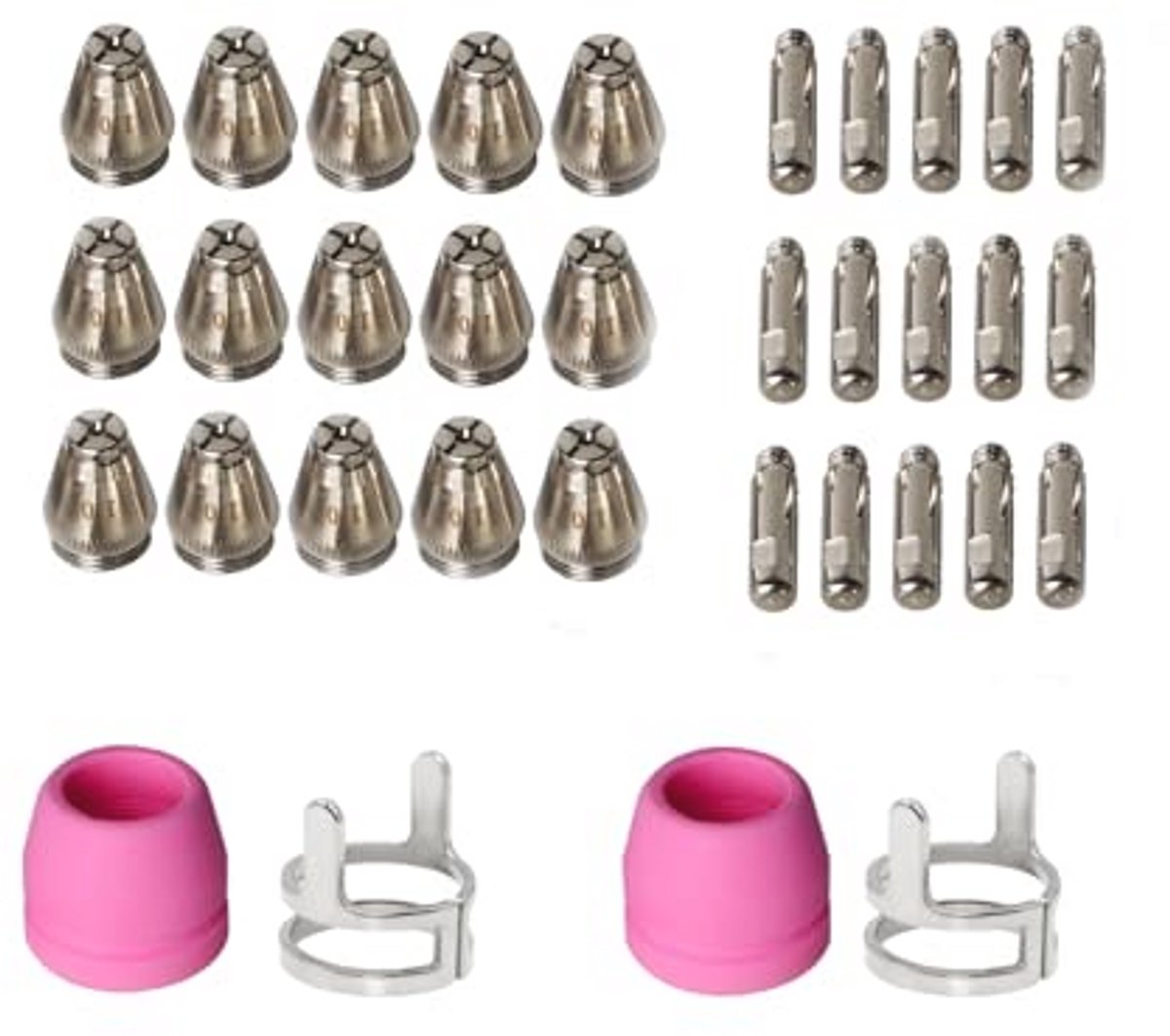 Complete Set van 32 Stuks voor Plasmasnijder - Sproeiers, Elektroden en Beschermschalen