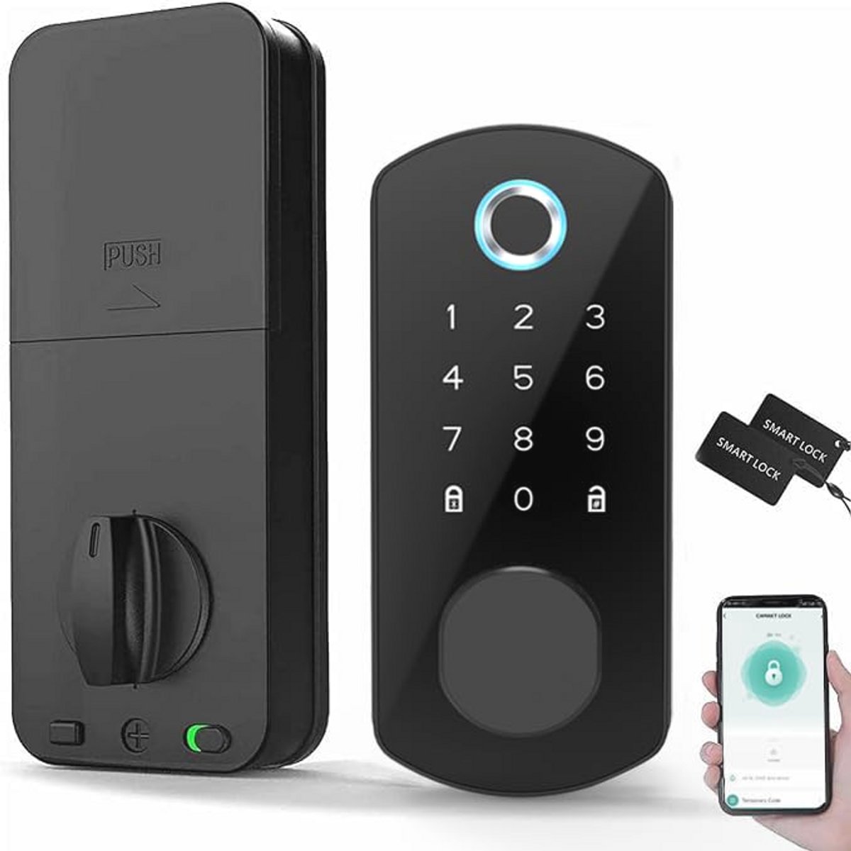 Slim Keyless Entry Deurslot met Vingerafdruk en App Controle voor Voordeur