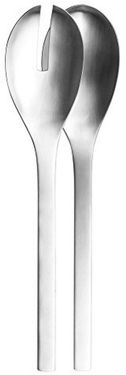 Extra Saladebestek Lang 30cm - Roestvrij Staal Mat Zilver, 2-Delig