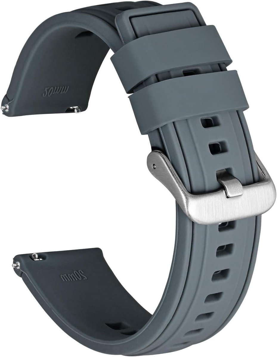 Cosensi - Siliconen horlogebanden voor heren, zachte rubberen vervangende horlogeband in diverse maten