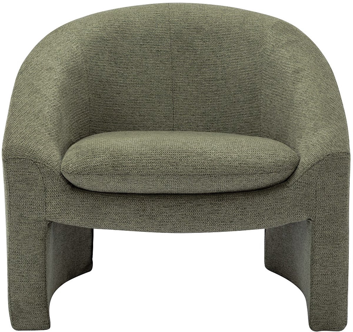 Vente-unique Fauteuil van groene stof OSSANA
