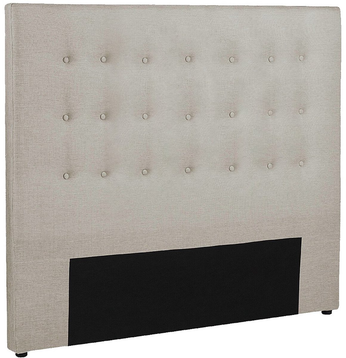 Vente-unique Gewatteerd hoofdbord FRANCESCO - 160 cm - Stof - Beige
