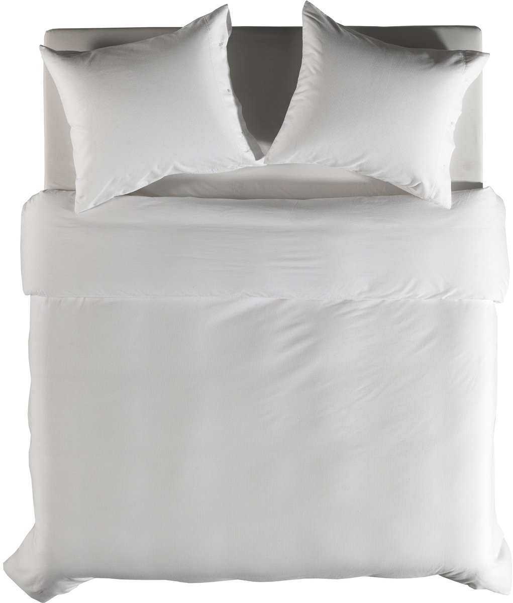 YELLOW Cialda Dekbedovertrek - Tweepersoons - 200x200/220 cm - White