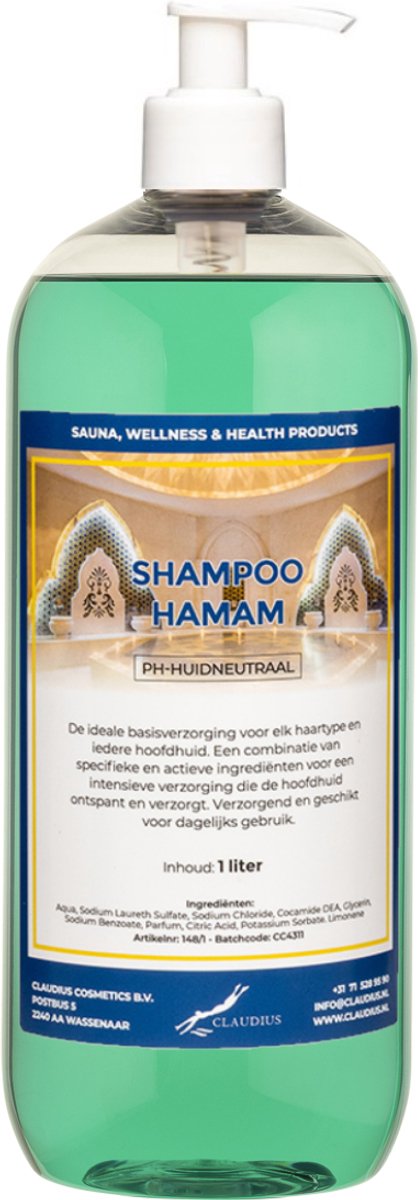 Shampoo Hamam 1 liter met witte pomp - haarverzorging