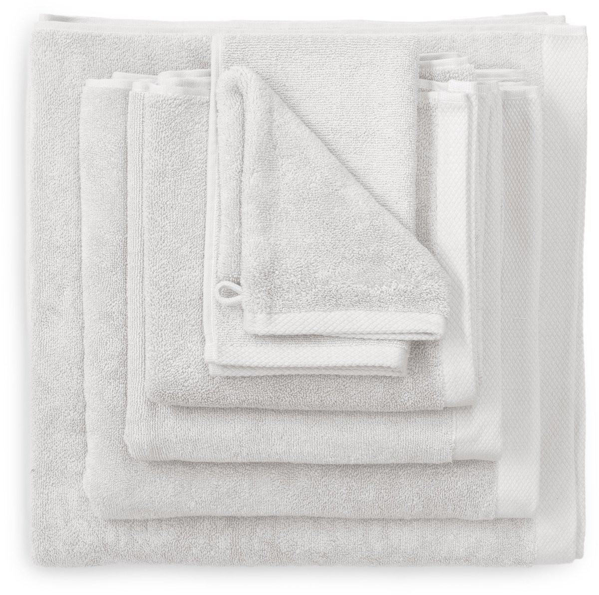 Heckettlane Gastendoekje Premium - Toilet Handdoek van 100% Katoen - 30x50 cm - Klein handoekje voor WC 6 Stuks - Grijs