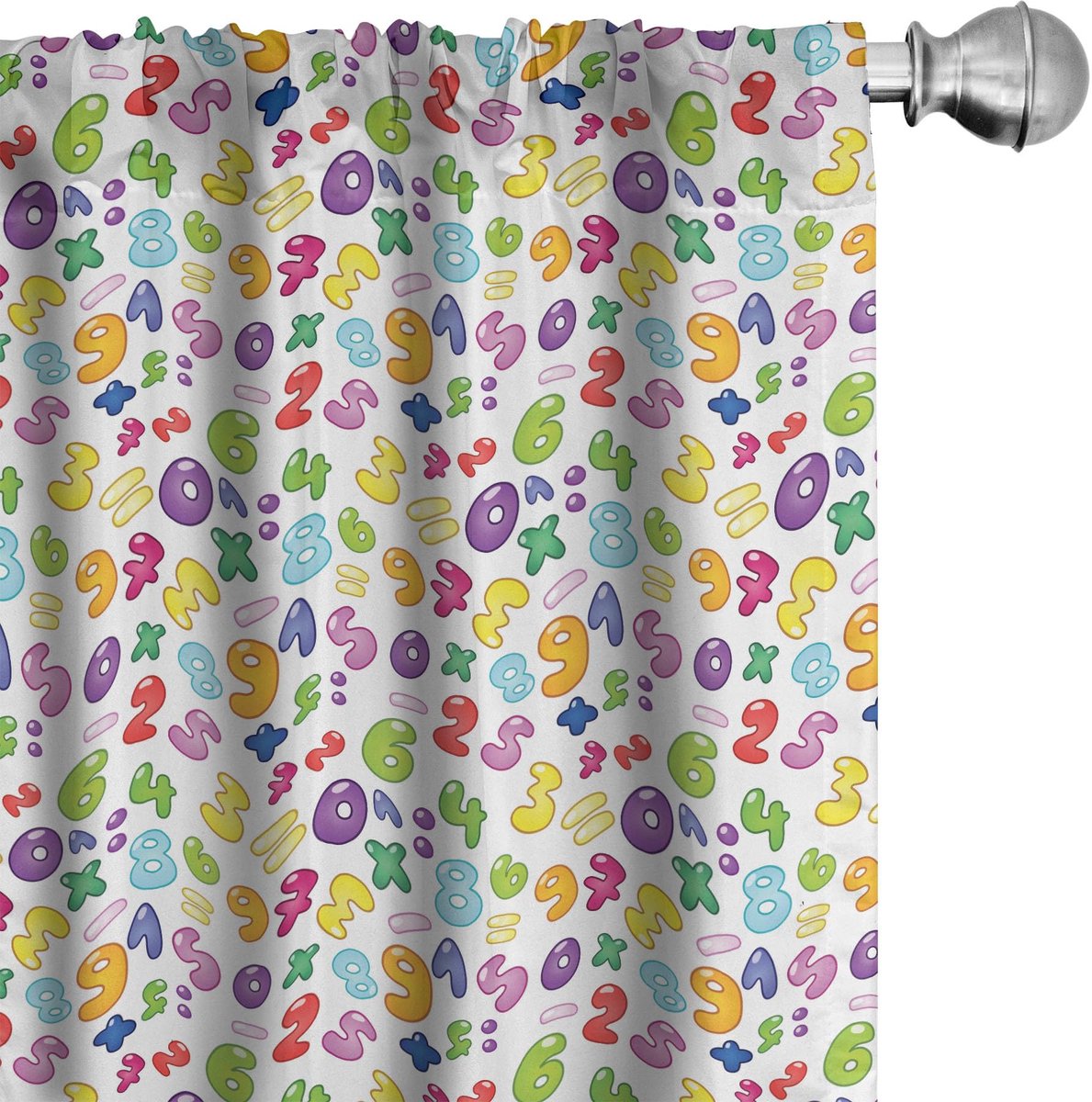 ABAKUHAUS cijfergordijnen – Kleurrijke bubbel – 2x75x175 cm – microvezel Mehrfarbig