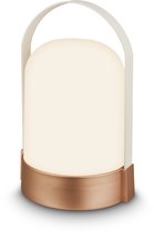 B.K.Licht Asa grand - Lampe de Table Rechargeable - lampe sans fil - gradable - lampe de camping - 90 Lm - pour intérieur et extérieur - 14.5 x 13.5 x 24 cm - brun