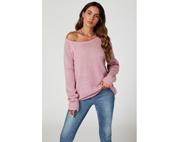 Comfortabele trui-top in roze